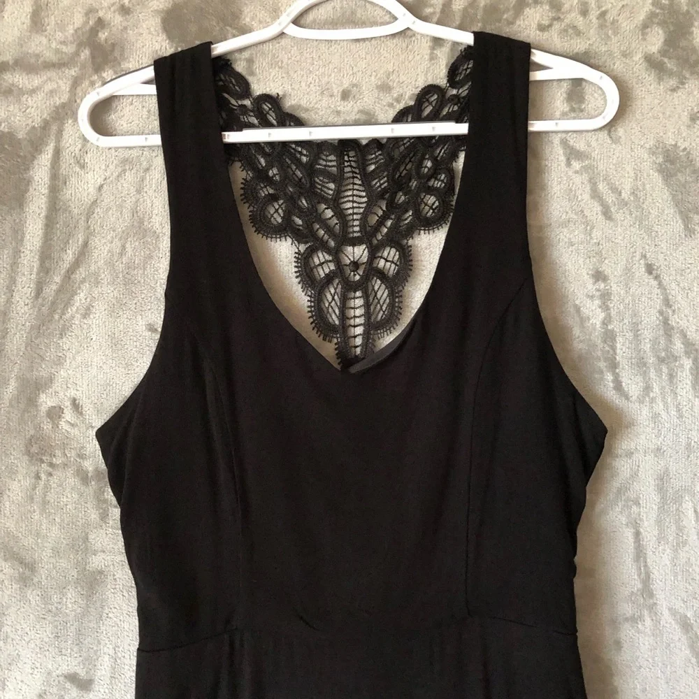 Adam Levine Mini Black Dress Size L Flowy A-Line Flare Whimsigoth Feminine - Picture 3 of 14